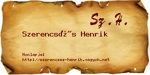 Szerencsés Henrik névjegykártya
